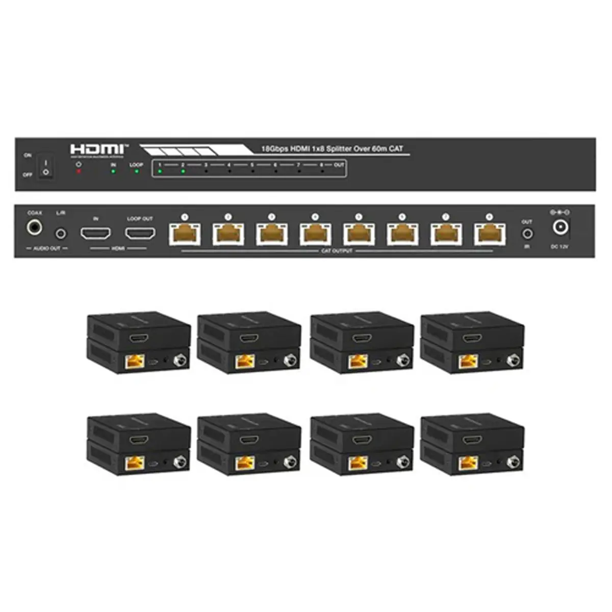 DVDO 1x8 4K HDMI 18Gbps Splitter with HDR