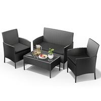 B:Black Rattan+ black Cushion