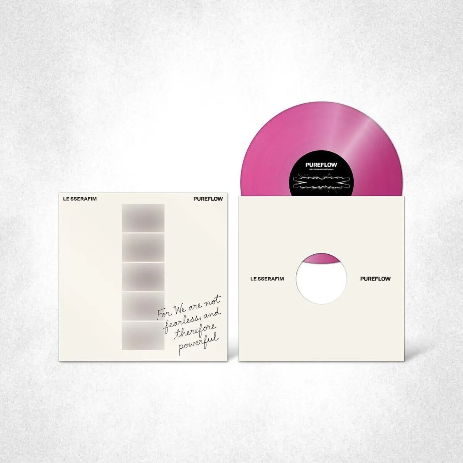 Le Sserafim - 2nd Studio Album 'PUREFLOW' pt.1 Vinyl [Hot Pink Glitter ver.]  [VINYL RECORD - LP] Colored Vinyl, Pink, Poster, Photos