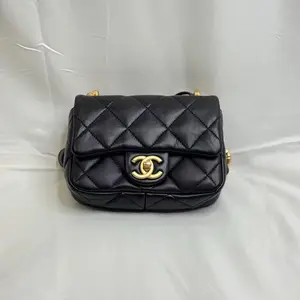 Pre-owned CHANEL lambskin Crossbody Bags Small Crush On Chains Flap Bag