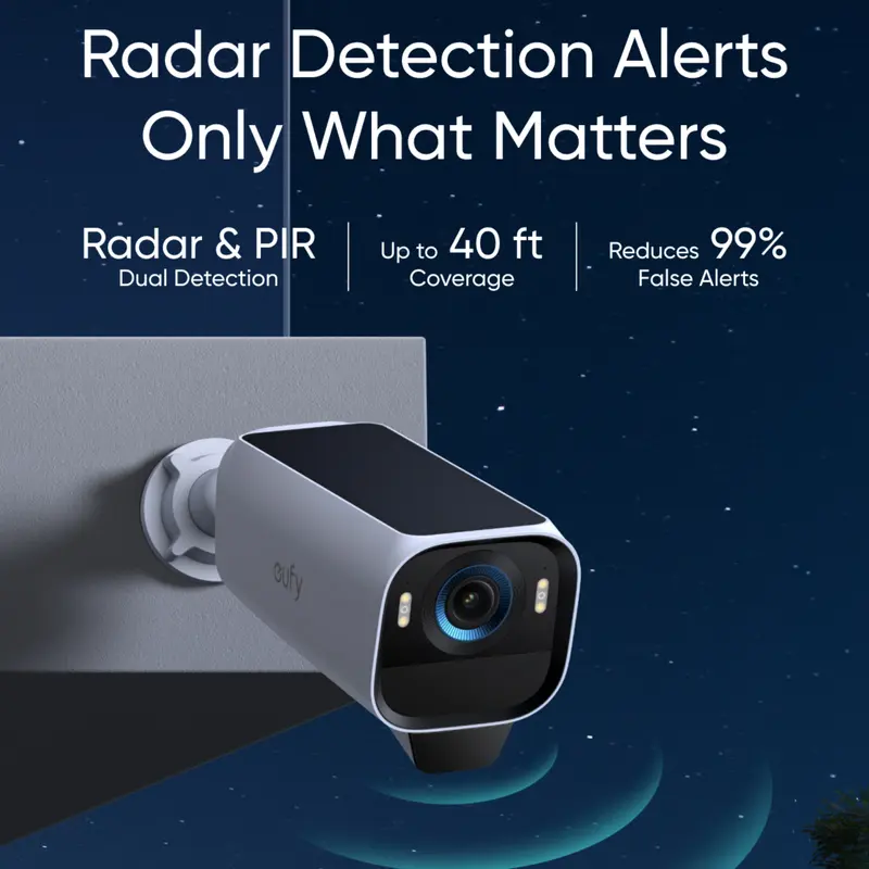 eufyCam S3 Pro 2-Cam Kit, Solar Camera Outdoor Wireless, MaxColor Night Vision, 4K Security Camera with Solar Panel, Forever Power 2.0, Face Recognition AI, Expandable Local Storage, No Monthly Fee｜Spingtok 4