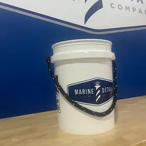 Heavy-Duty Round Multifunctional Bucket with Rope Handle - Home Care Tool, Marine Detail Supply