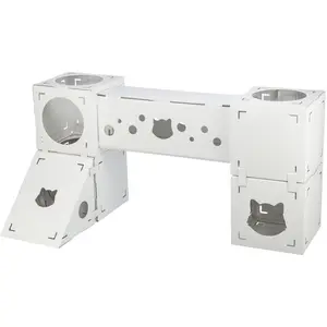 Finca Felice Indoor Modular Cardboard Cat Condo, Cat Play Tower