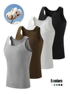 Men's Basketball & Running Vest, High Elasticity & Sweat-Wicking, Loose & Slim-Fit Sleeveless Top, Minimalist & Luxurious Loose Slim-Fit Stylish Top, Must-Have for Gym Lifting, Breathable & Sweat-Free Loose Training Vest