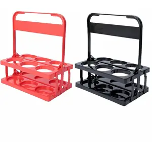 2 count 6 Cup  Drink Carrier with Handle for Delivery for Drinks,,Cup Carriers for Various Parties,Bar,Portable Cup/Coffee Holder,Foldable Drinks  with Tray