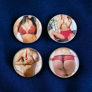 Lady Luck Golf - Hot Golf Ball Marker Set - RED HOT (4 pack)