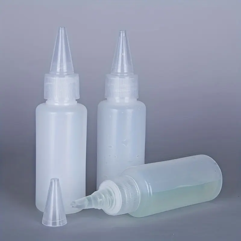 5pcs Needle Bottle Translucent Plastic Bottle Liquid Squeeze Paste Bottle Pigment Ink Squeeze Dispenser Bottle Drop Bottle Plastic Water Bottle