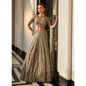 Kyle aqua lehenga set