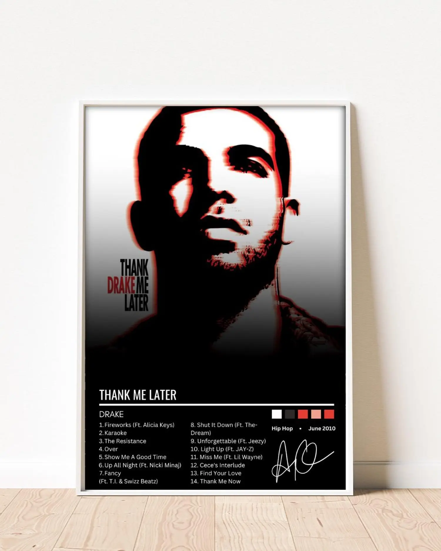 thank mu later Rapper Album Poster, HD Canvas Poster print, Vintage Poster, Art Collectibles, Home decor, Wall Art, Unframed Room Gift