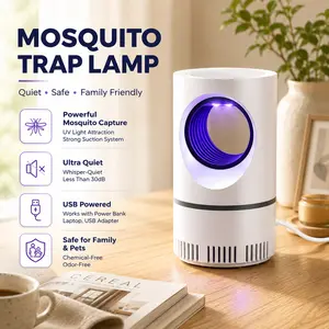 Generation-UV Light Mosquito Trap Lamp for Indoor Use, Portable Night Light with Quiet Operation