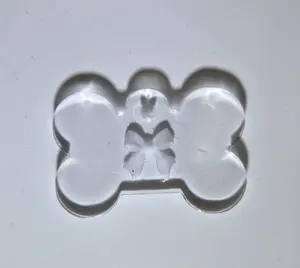 White Bow Customizable Dog Tag