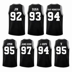Returning in 2026 ARIRANG Sleeveless Basketball Jersey Shirt, BT21 Kpop Band Style Tank Featuring JIN 92 SUGA 93 RAP MONSTER 94 J-HOPE 94 JIMIN 95 V 95 JUNG KOOK 97, Athletic Tee Concert Outfit Men Women Shirt