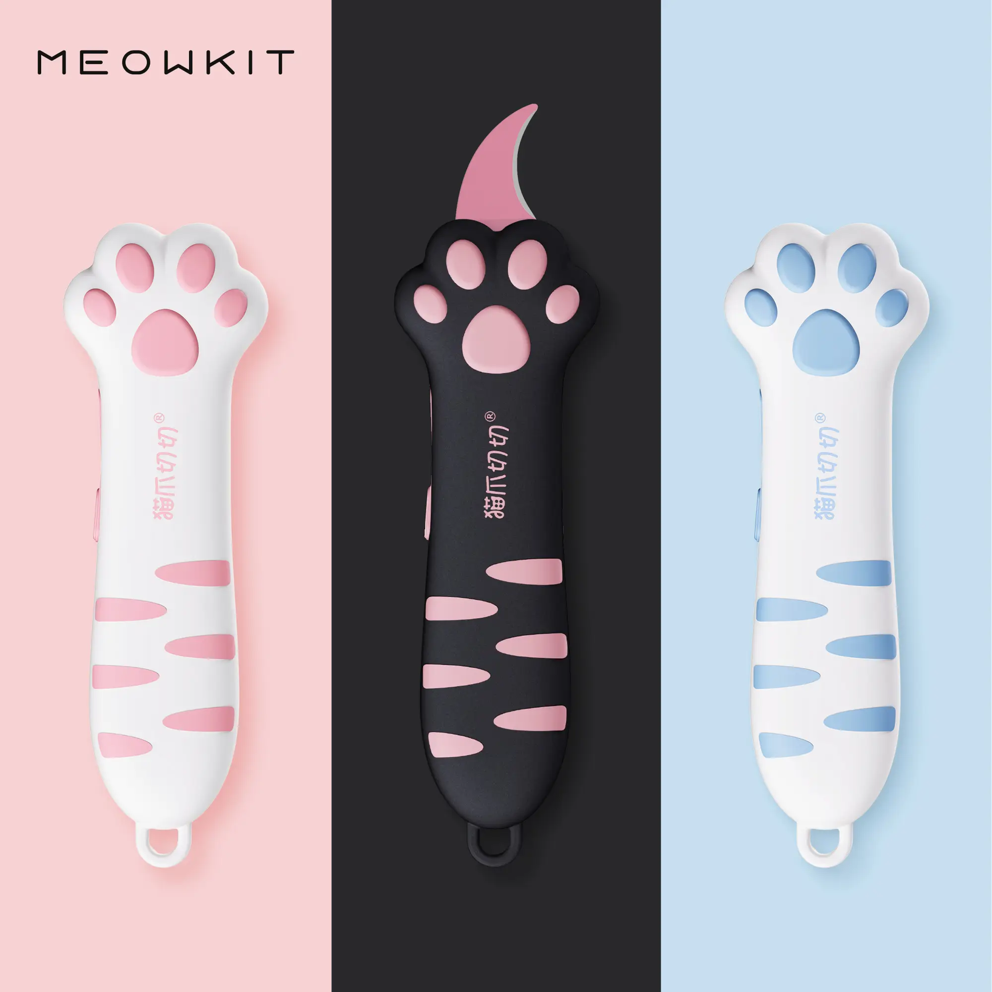 Meowkit Cute Cat Claw Box Cutter – Retractable Utility Knife for Office Supplies, Journaling & DIY
