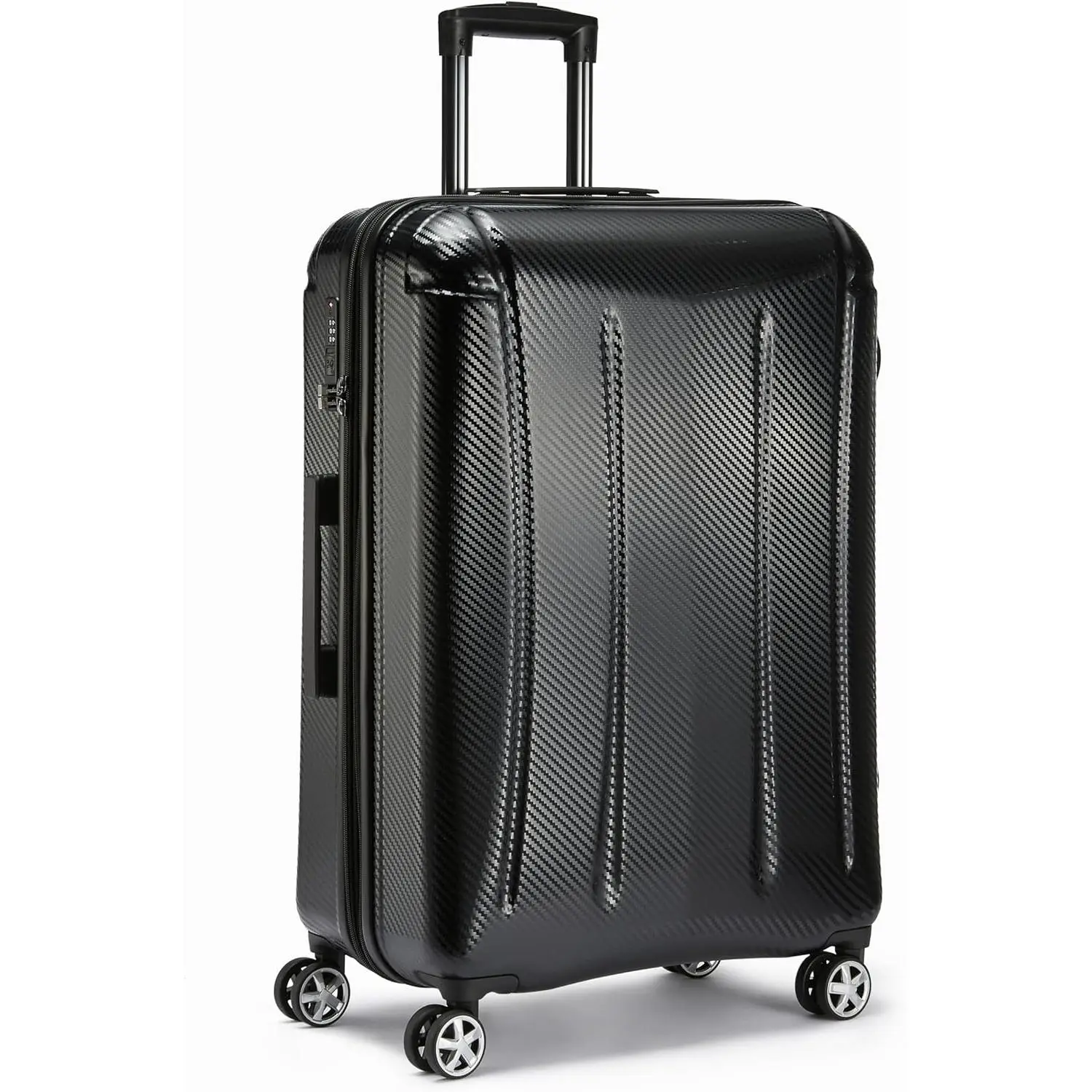 Expandable Spinner Suitcase with Wheels and TSA Lock, 30 inch, Black