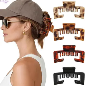4Pack Hat-Friendly Hair Claw Clips for Women, Perfect for Baseball Caps & Trucker Hat Hairstyles, Strong Hold Clips Designed for Thick Hair, Comfortable Styling Clamps & Fashion Hair Accessories Ideal Gift