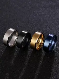 Titanium Men's 8mm Comfortable Wedding Band Ring, Engraved Gift Box for Elegant Style, Fashionable Daily Wear Accessory, Stacking Rings, Stackable Ring