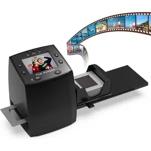 35mm Film & Slide Scanner with 2.4" LCD Screen, Converts 135 Negatives & Slides to Digital JPEG, Quick Slide Mount Feeder & USB Transfer