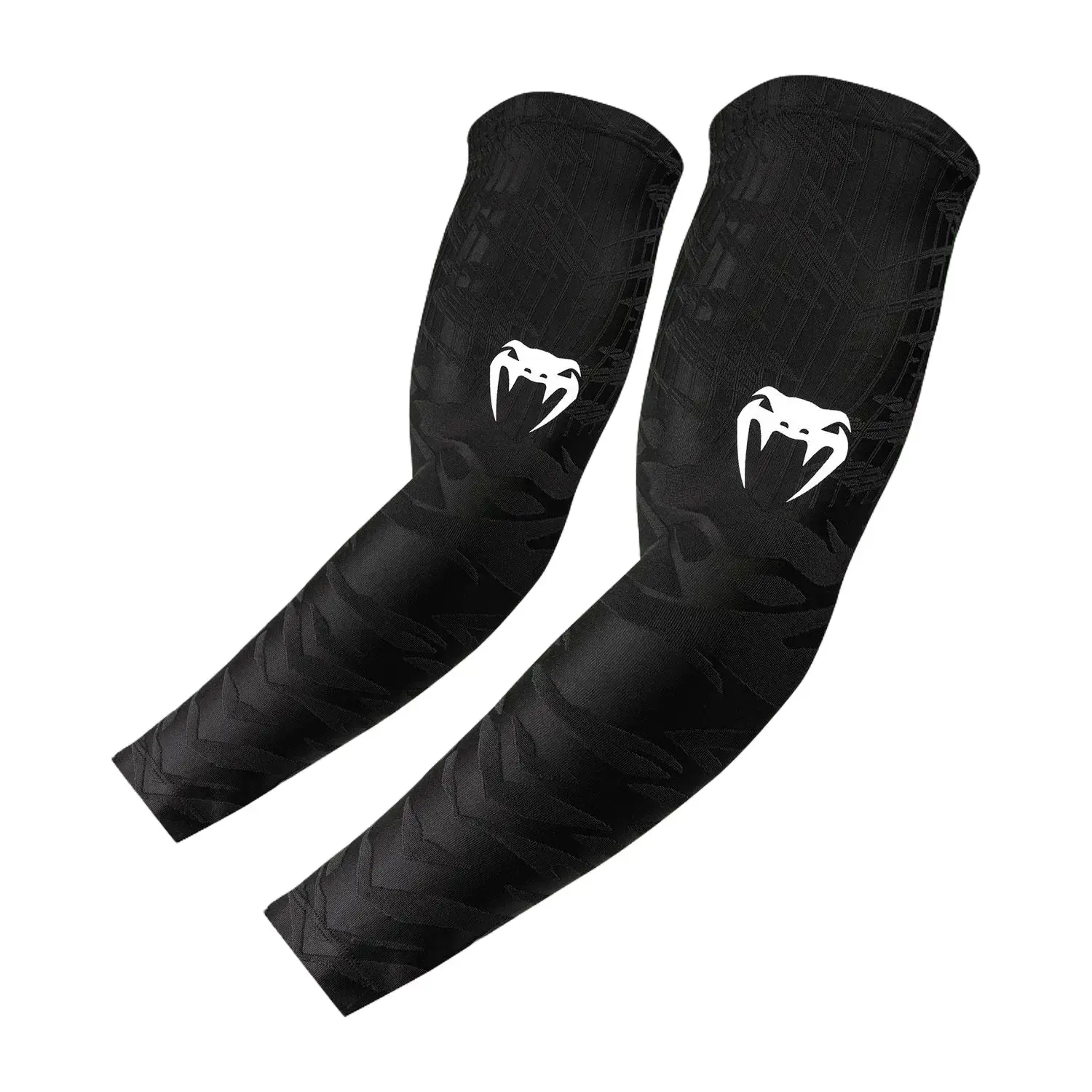 Venum Elite Compression Sports Sleeve (Pair) - Breathable Fabric with UV Sun Protection & Non-Slip Grip for Athletes, Running & Basketball Support, Fitness Sports Sleeves & Support, Cooling Arm Covers, Logo