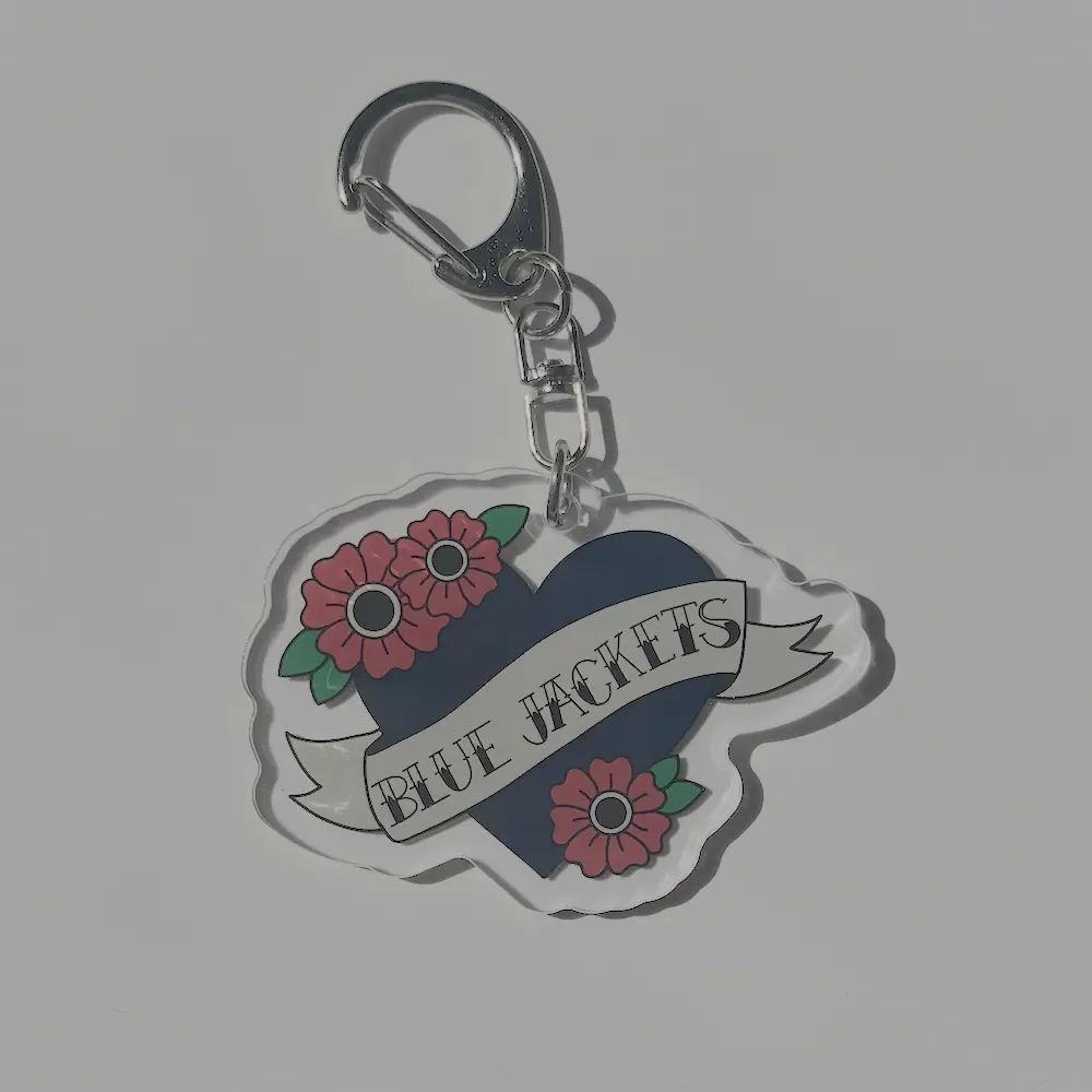 Blue Jackets Hockey Acrylic Keychain