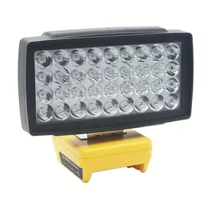Flood Work Light 36led 2000lm for Dewalt LED 18v/20v/60v Max, Cordless LED Job Site Light, Dual USB Qc3.0 Fast Charging 18w