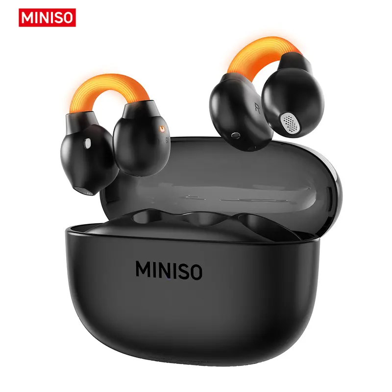 MINISO MS191 True Wireless Luminous Earphones - Bluetooth 6.0 Open Ear Clip Earphones with Long Battery Life for Sports