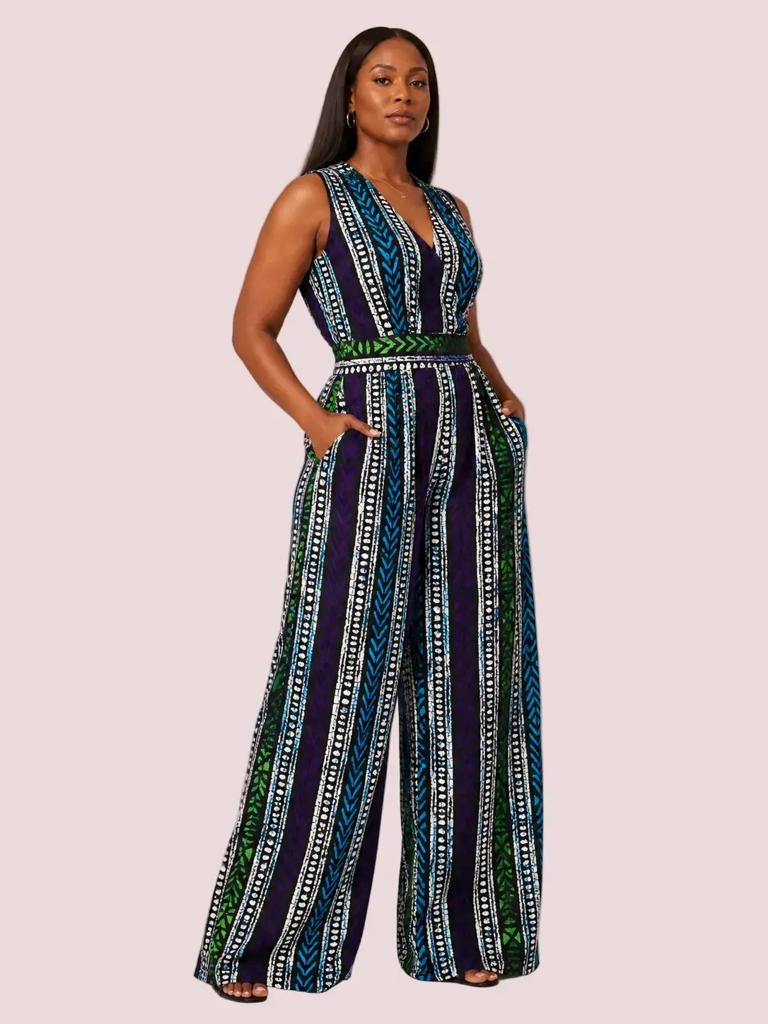 Royal Rhythm Ankara Wide-Leg Jumpsuit – Women's African Print One-Piece