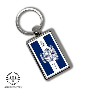 Lambda Phi Epsilon Keychain Rectangular