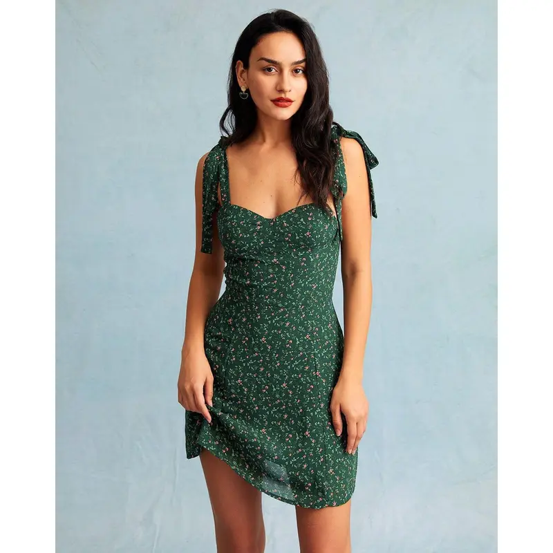 slim fit dress slacks Flora Satin Mini Dress main image 1