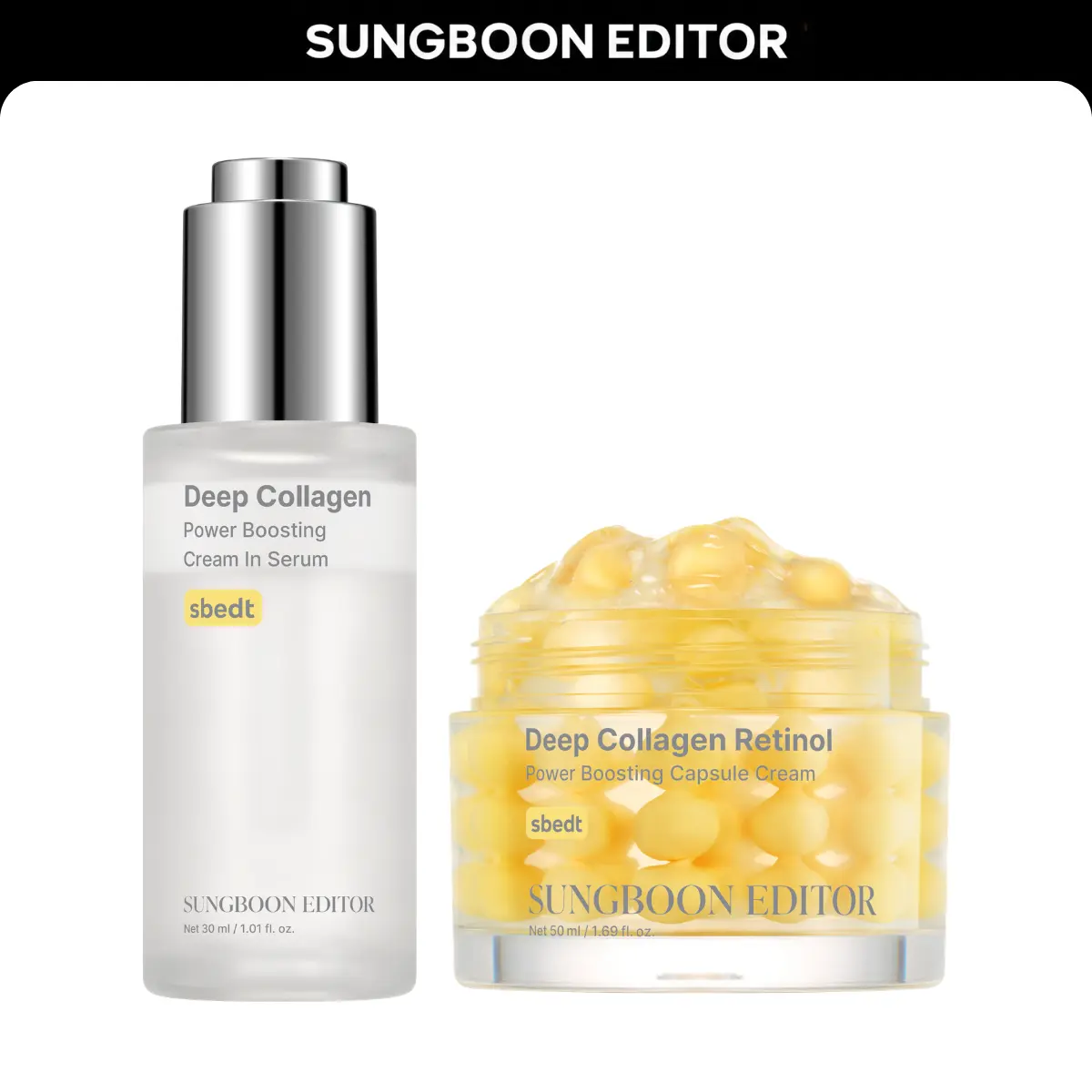 [SAVE $31]Sungboon Rejuvenate Filler Serum + Retinol Cream| | with Deep Collagen, Peptide for wrinkles & fine lines | Firming, Moisturizing, Collagen Boosting, Anti aging Korean Home Aesthetic for all skin types Skin Brightening Kit Glow Hues Kit