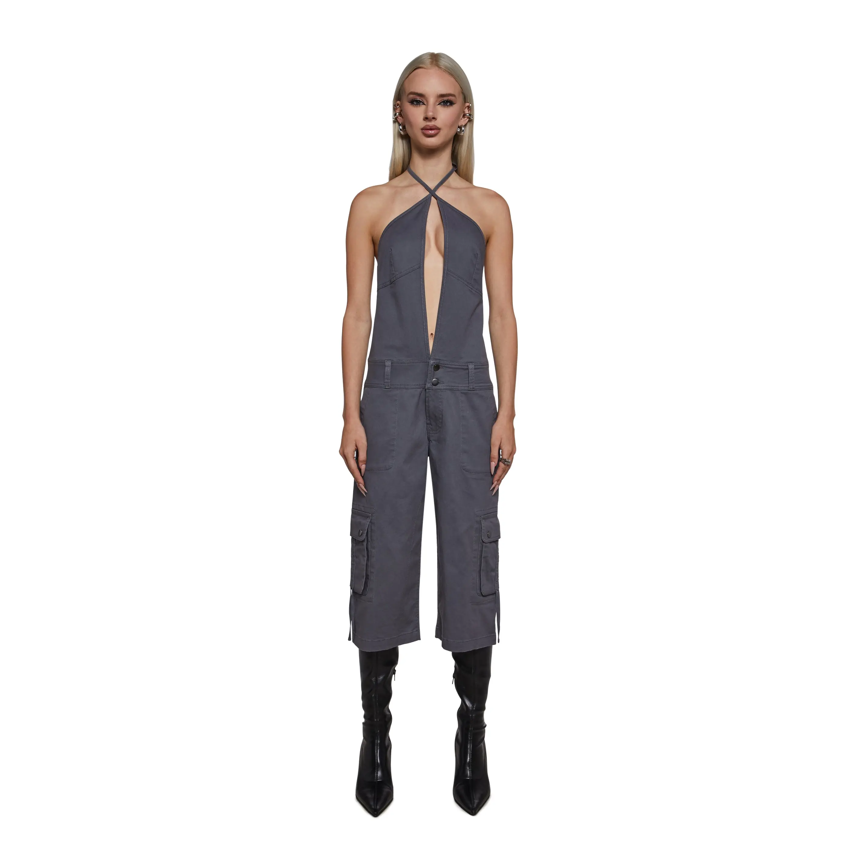 Kyrie Cargo Capri Jumpsuit