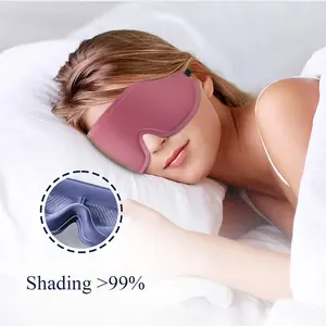 3D Sleep Mask for Side Sleepers, Memory Foam Zero-Pressure Eye Mask, 99% Light-Blocking Breathable Sleep Mask for Men and Women