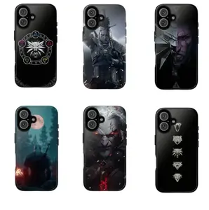 Dark Fantasy Geralt Of Rivia Video Game TV Show Fan Merch The Witcher Series Art Tough Phone Case. Edgy Gamer Aesthetic Rugged Shockproof Protective Cover For iPhone 17 Pro Max 16 Air 15 14 13 12 11.