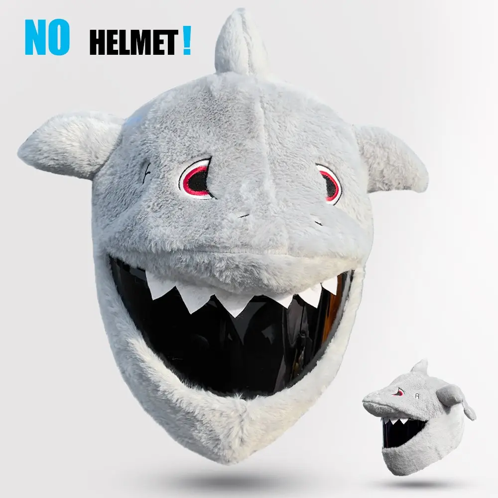 Cartoon Animal Helmet Cover, Soft Plush Material, Comfortable Fit, Universal Suitable for Various Helmets, Kids' Safety Gear Accessory, Fun, Children