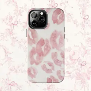 Adorable Baby Pink Kiss Mark Phone Case | Soft Girl & Coquette Aesthetic | Trendy, Protective and Chic | Perfect Gift Idea
