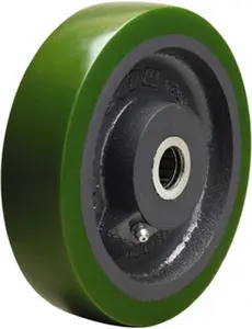 Hamilton Caster 6" Diam x 1-1/2" Wide, Polyurethane on Cast Iron Caster Wheel 850 Lb. Capacity, 1-3/4" Hub Length, 5/8" Axle Diam, Straight Roller Bearing W-615-D-5/8