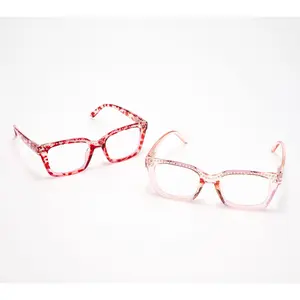 Diamonique x Kathy Levine Set of 2 Reader Glasses 0-2.5, Pink