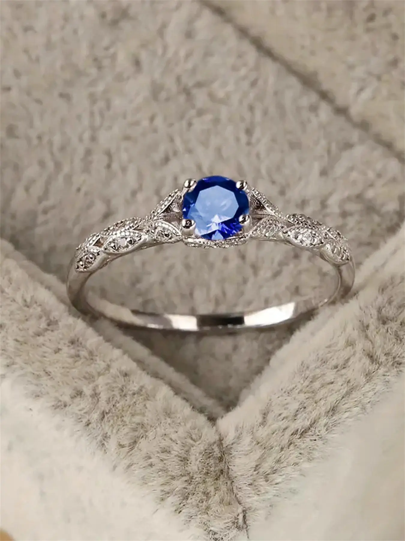 Artificial Gemstone Ring, Elegant Engagement Ring, Fashion Accessories for Women & Girls, Trendy All-match & Exquisite Jewelry for Birthday Gift, Fash