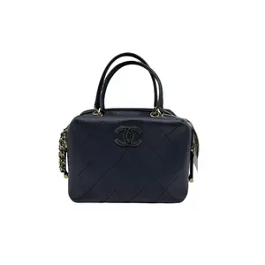 Pre-owned CHANEL france Crossbody Bags h8 Agate Blue Vintage Small Square Box Crossbody Bag 51804