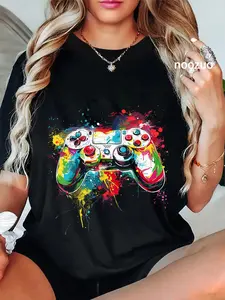 100% Cotton Control All The Things Video Game Controller Gamer Boys Men T-Shirt