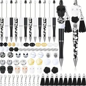 DIY Beaded Pen Making Kit, 82pcs/set Beaded Pen & Beads & Tassel & Lobster Clasp, Professional DIY Jewelry Making Tool Kit, DIY Beading Accessories