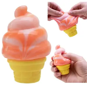Fast-Rising Ice Cream Squeeze Toy — Cute Food-Shaped Sensory Stress Reliever, Ideal for Kids and Adults to Alleviate Anxiety (Party Gift)