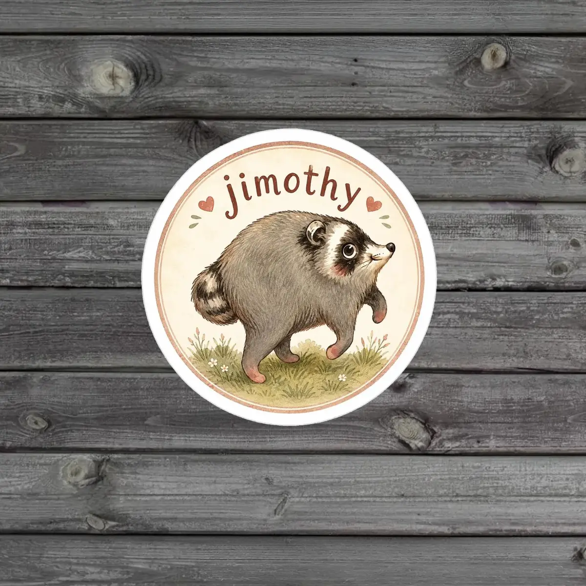 Jimothy Raccoon Sticker, Seattle Short Spine Raccoon Decal, Viral Raccoon Meme Sticker, Animal Lover Gift