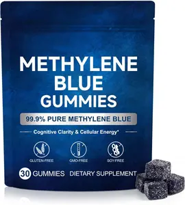 Methylene Blue Gummies 5mg Per Serving, Supports Cognitive Function, Cellular Energy, Mental Focus, Antioxidant Activity, 99.9% Pure | 30 Gummies