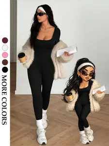 Women's Jumpsuit Casual Comfort Design, Slim Backless Cutout, Long Pleated Sleeves, Perfect for Outdoor Sports, Sporty Comfy Jumpsuit, Tight Fitting Jumpsuit