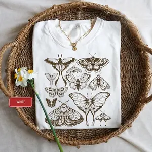 Vintage Butterfly and Moth T-Shirt, Cottagecore Aesthetic Shirt, Cottagecore Shirt, Aesthetic Tshirt, Cottage Core Shirt