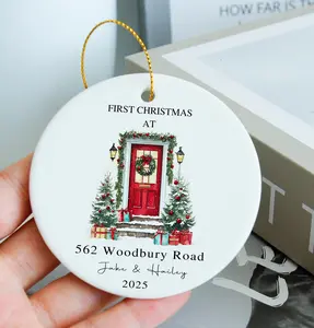 First Christmas in Our New Home Ornament,Personalised New Home Bauble,New Home Christmas Ornament 2025, Happy New Home Gift,New Home Decor