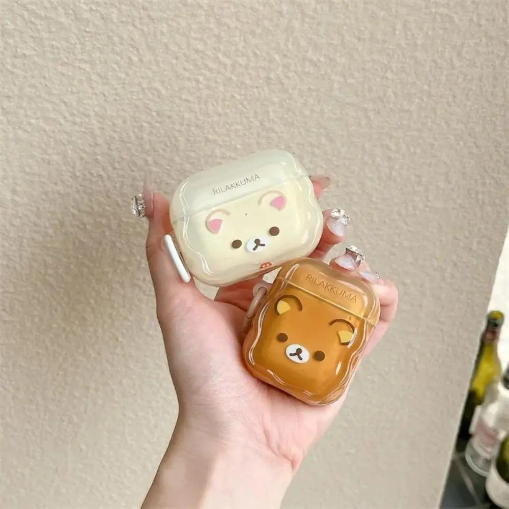 Cute Cartoon Bear Case for AirPods Pro2 Airpod Pro 1 2 3 4 Bluetooth Earbuds Charging Box Protective Earphone Case Cover