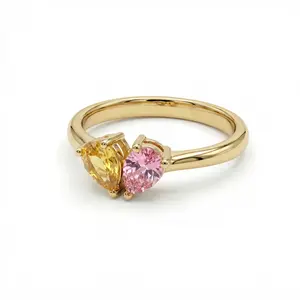 Teardrop Birthstone Ring in 18K Gold