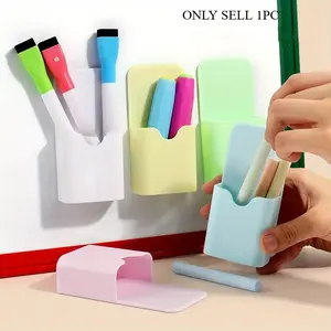1pc Multi color magnetic pen and marker holder - a lightweight and easy to install storage box, perfect for home offices, classroom supplies, desks, and drawer storage boxes, suitable for home storage