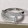 Fashion Rhinestone Ring, Creative Luxury Full Diamond Nail Shape Ring, Elegant Rhinestone Ring, Unisex, Perfect for Parties, Gatherings, Holidays, Unique Rings, Rhinestone Decor Ring, Beautiful Rings
